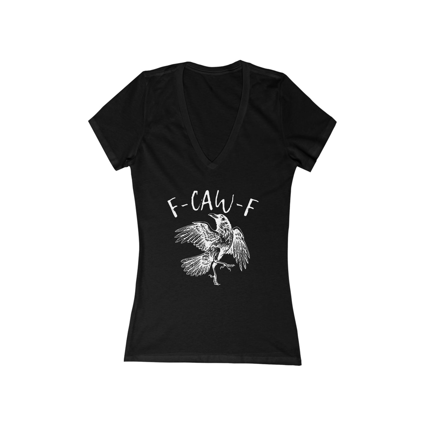 F-Caw-F Women's Deep V-Neck Tee
