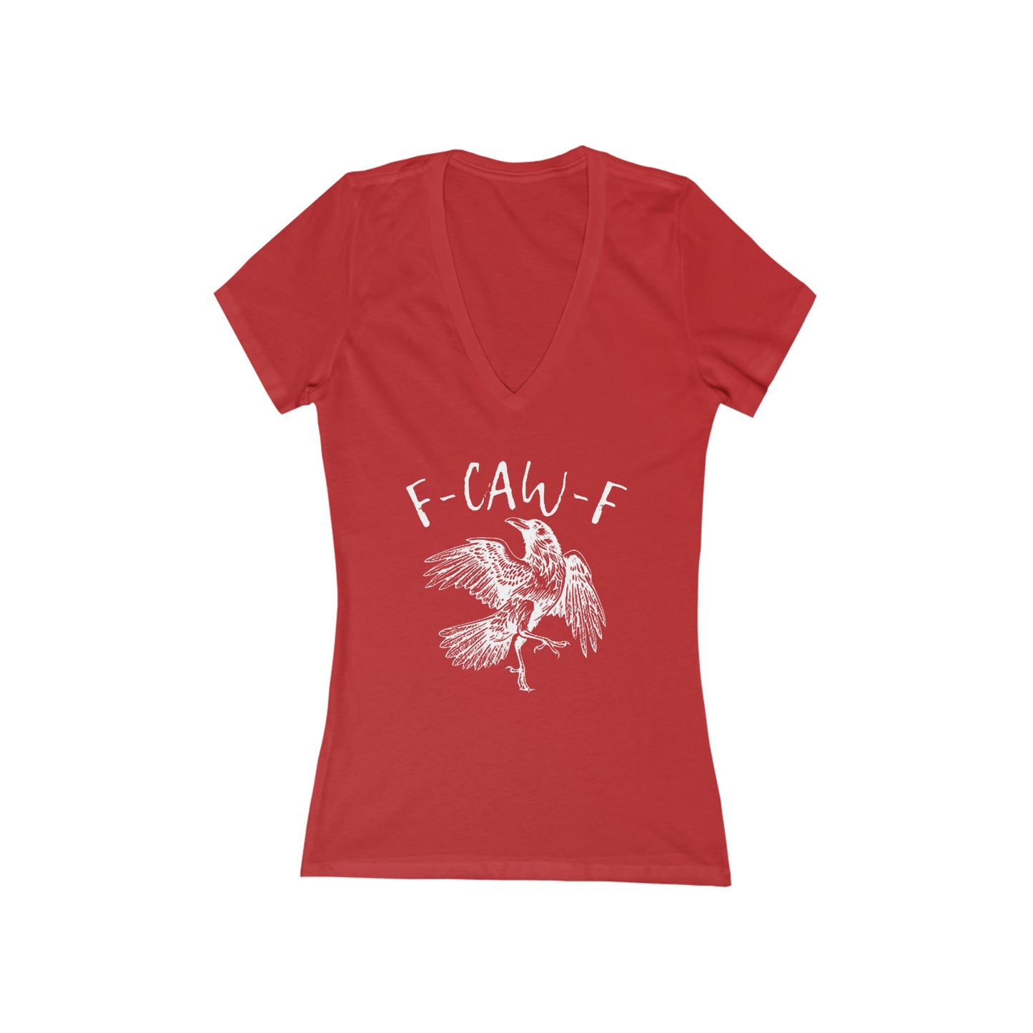 F-Caw-F Women's Deep V-Neck Tee