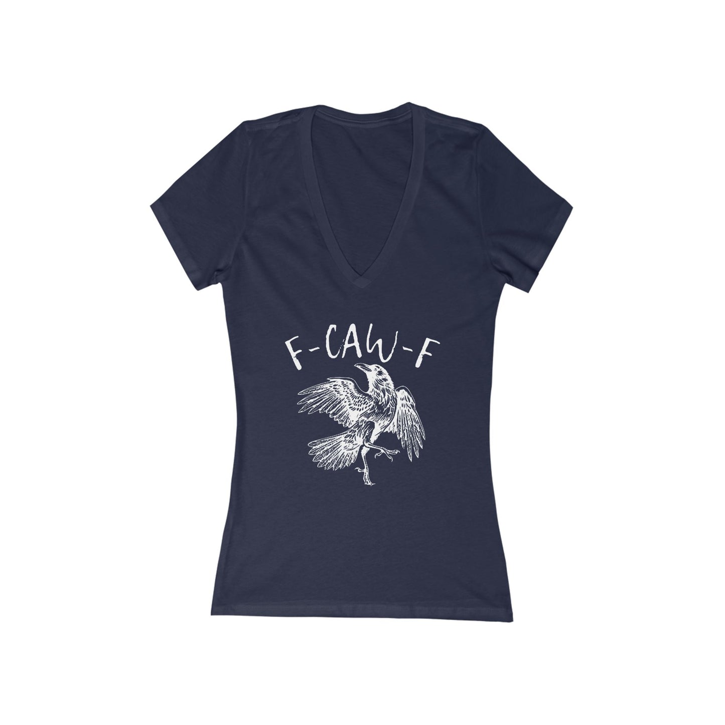 F-Caw-F Women's Deep V-Neck Tee