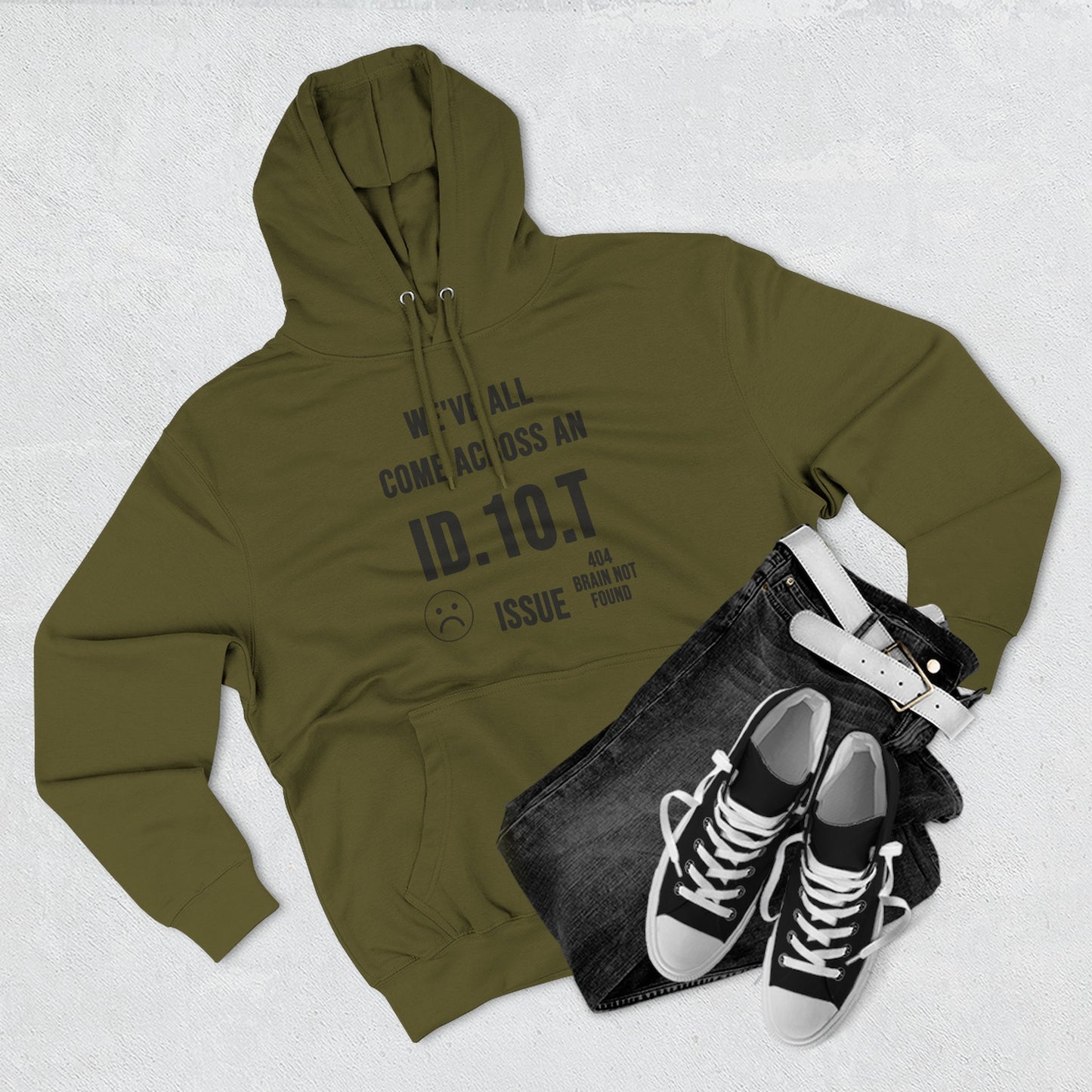 We've All Come Across an ID.10.T Issue fleece lined hoodie