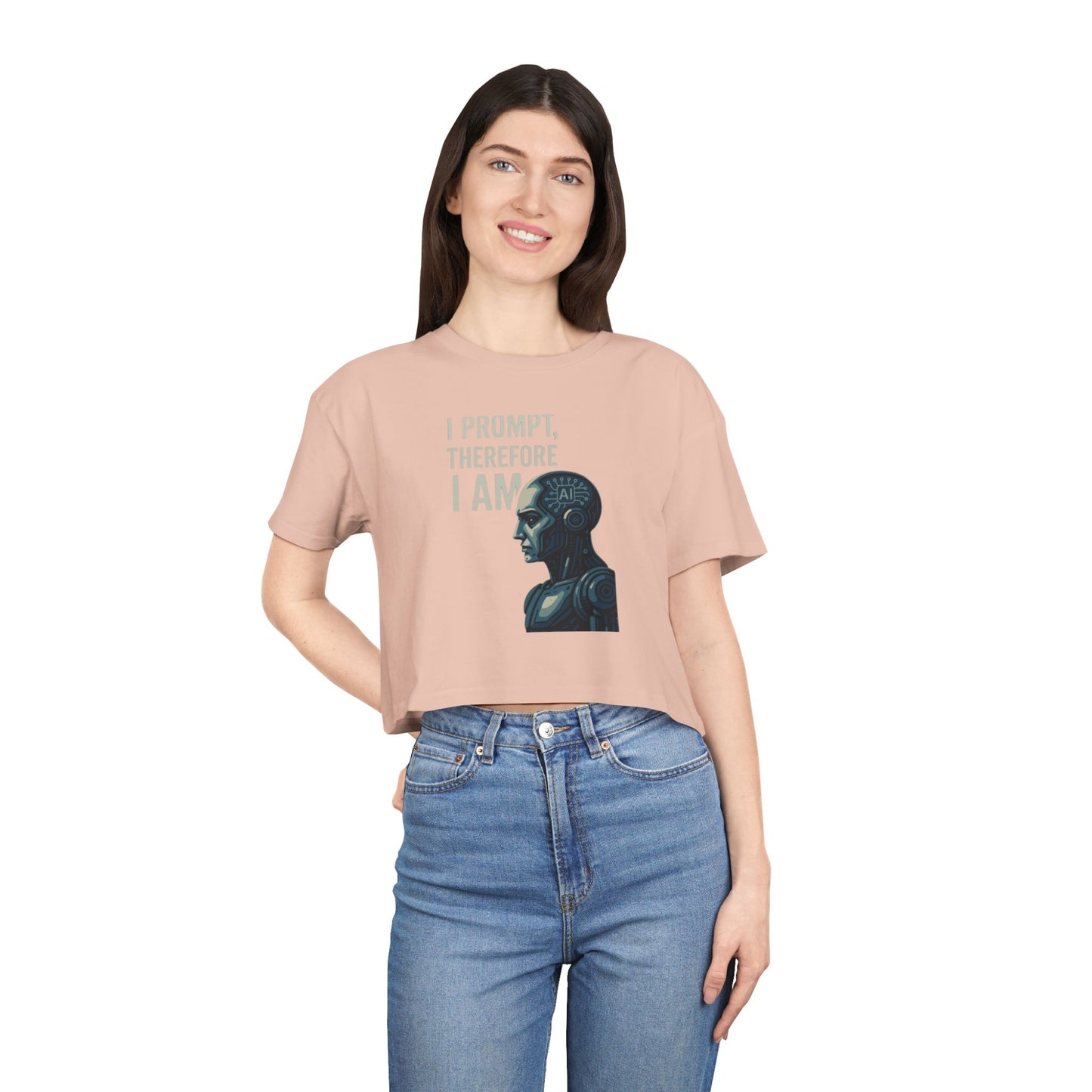 I Prompt, Therefore I Am Women's Crop Tee